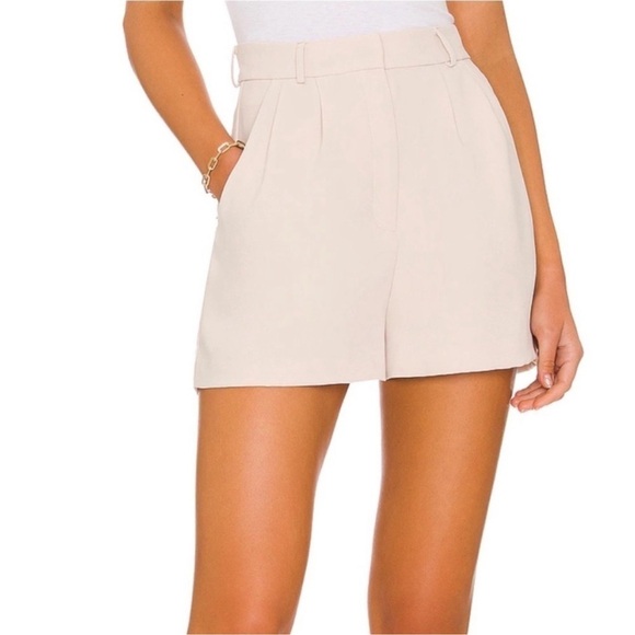 New Amanda Uprichard Jane Shorts in Bone Cream Revolve XS - Picture 1 of 9
